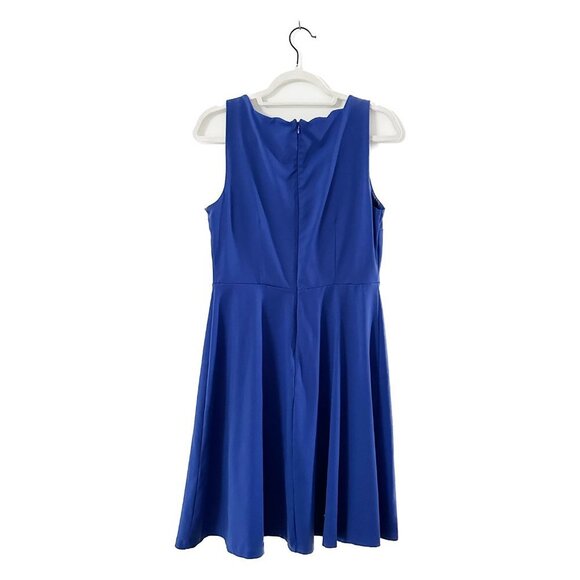 NICOLE MILLER Cobalt Blue Fit and Flare Dress - Size Medium - Picture 3 of 3